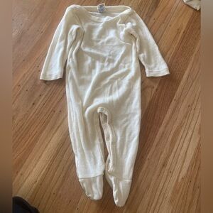 Soft Engel White Kids Footie Pajamas